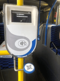 Validator in a tram in Amsterdam